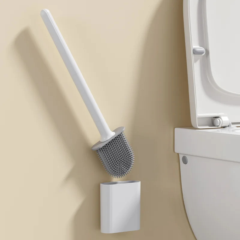 Plunger Toilet - Wasserdichte Toilettenbürste mit Weichen Borsten, Silikon