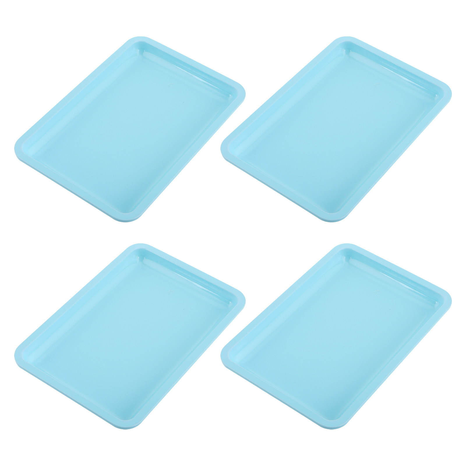 Home Bathroom Organizer - 4-teiliges Set aus Edelstahl-Nagel-Display-Schalen zur Aufbewahrung
